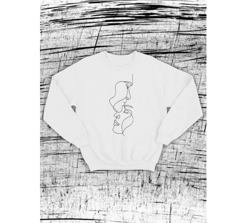 Парные свитшоты Sharp&Shop Парные толстовки для влюбленных свитшоты с принтом оверсайз