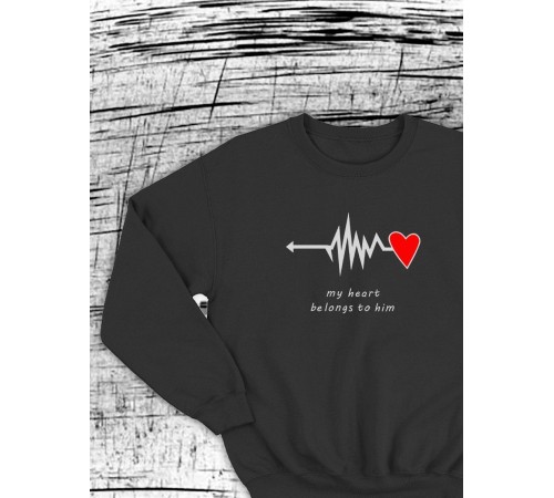 Парные свитшоты Sharp&Shop Парные толстовки для влюбленных свитшоты с принтом оверсайз