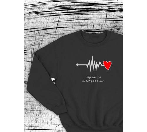 Парные свитшоты Sharp&Shop Парные толстовки для влюбленных свитшоты с принтом оверсайз