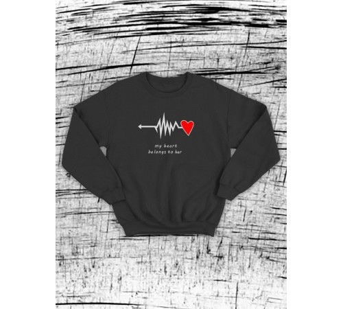 Парные свитшоты Sharp&Shop Парные толстовки для влюбленных свитшоты с принтом оверсайз