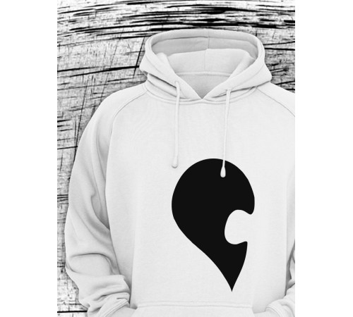 Парные худи Sharp&Shop Парные худи для влюбленных с принтом надписями оверсайз