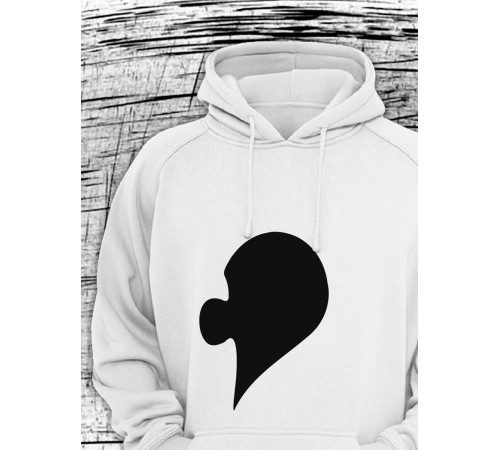 Парные худи Sharp&Shop Парные худи для влюбленных с принтом надписями оверсайз