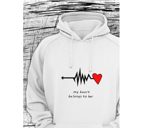 Парные худи Sharp&Shop Парные худи для влюбленных с принтом надписями оверсайз