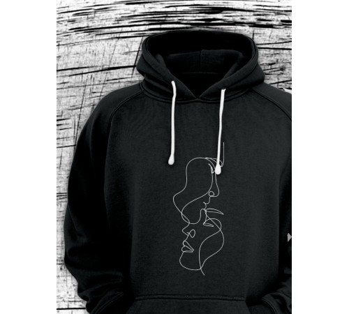 Парные худи Sharp&Shop Парные худи для влюбленных с принтом надписями оверсайз