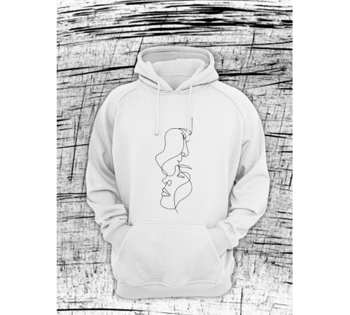 Парные худи Sharp&Shop Парные худи для влюбленных с принтом надписями оверсайз