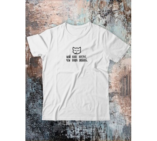 Футболка оверсайз с принтом с приколом Sharp&Shop Футболка с мемом котом принтом надписями оверсайз унисекс