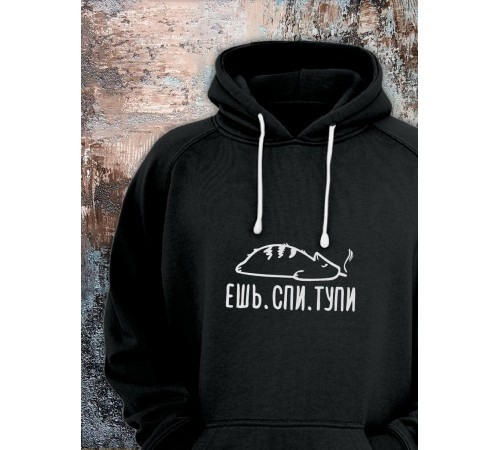 Толстовки оверсайз с принтом с приколом Sharp&Shop Худи с принтом мемом котом надписями толстовка оверсайз