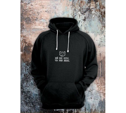 Толстовки оверсайз с принтом с приколом Sharp&Shop Худи с принтом мемом котом надписями толстовка оверсайз