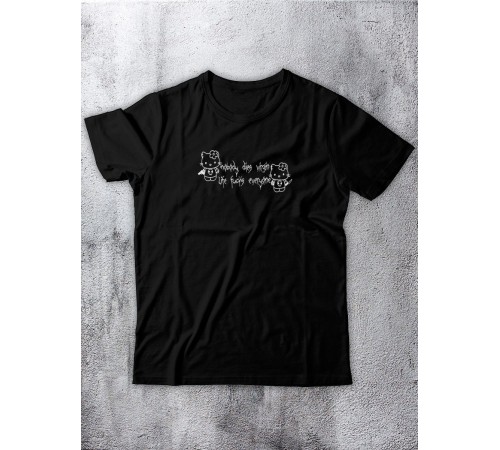 Футболка оверсайз с принтом с приколом Sharp&Shop Футболка с принтом надписью аниме оверсайз унисекс хлопок