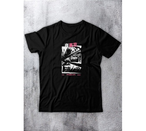 Футболка оверсайз с принтом с приколом Sharp&Shop Футболка с принтом надписью аниме оверсайз унисекс хлопок