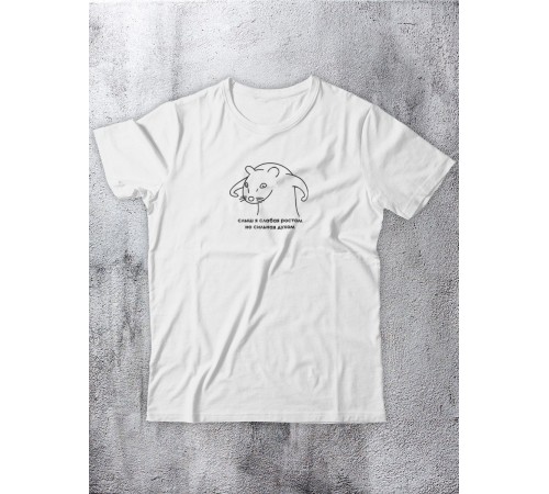 Футболка оверсайз с принтом с приколом Sharp&Shop Футболка с принтом надписью аниме оверсайз унисекс хлопок