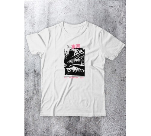 Футболка оверсайз с принтом с приколом Sharp&Shop Футболка с принтом надписью аниме оверсайз унисекс хлопок