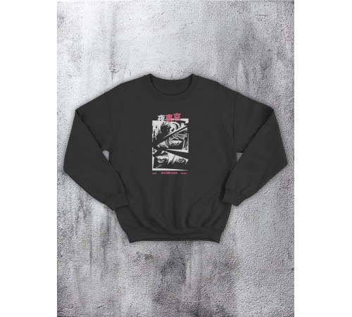 Свитшот оверсайз с принтом с приколом Sharp&Shop Свитшот с принтом надписью кофта толстовка оверсайз унисекс