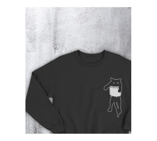 Свитшот оверсайз с принтом с приколом Sharp&Shop Свитшот с принтом надписью кофта толстовка оверсайз унисекс