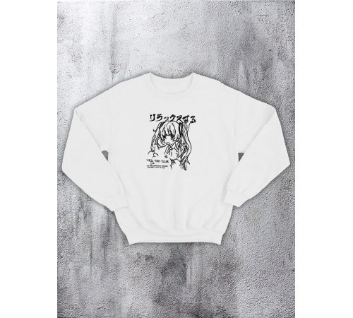 Свитшот оверсайз с принтом с приколом Sharp&Shop Свитшот с принтом надписью кофта толстовка оверсайз унисекс