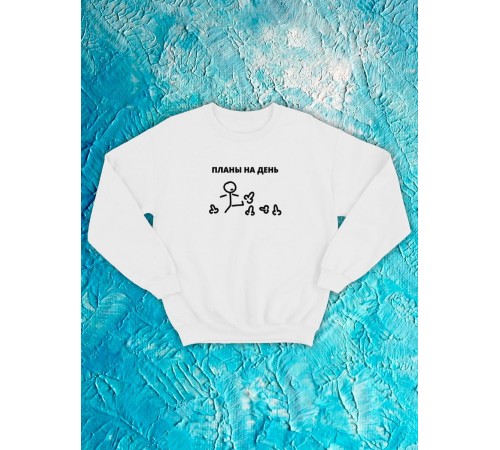 Свитшот оверсайз с принтом с приколом Sharp&Shop Свитшот с принтом надписью кофта толстовка оверсайз унисекс