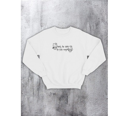 Свитшот оверсайз с принтом с приколом Sharp&Shop Свитшот с принтом надписью кофта толстовка оверсайз унисекс