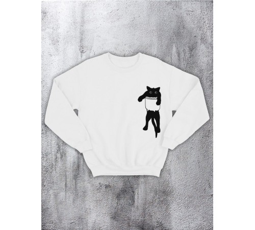 Свитшот оверсайз с принтом с приколом Sharp&Shop Свитшот с принтом надписью кофта толстовка оверсайз унисекс