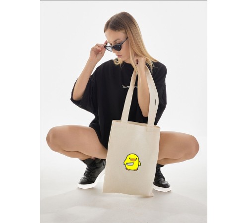 Сумка, шоппер с принтом и приколом Sharp&Shop Сумка шоппер с принтом надписью аниме без молнии на плечо