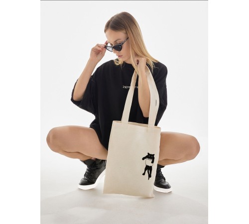 Сумка, шоппер с принтом и приколом Sharp&Shop Сумка шоппер с принтом надписью аниме без молнии на плечо