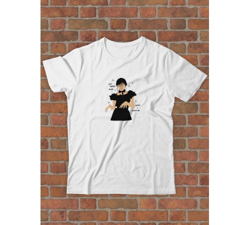 Футболка Уэнсдей Аддамс Wednesday от Sharp&Shop Футболка Уэнсдей танец Wednesday Венсдей семейка аддамс