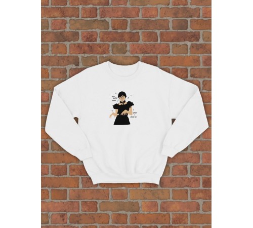 Свитшот Уэнсдей Аддамс Wednesday от Sharp&Shop Свитшот Уэнсдей танец Wednesday Венсдей семейка аддамс