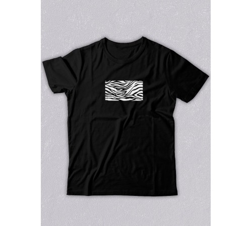 Футболка оверсайз с принтом с приколом Sharp&Shop Черная футболка оверсайз принт зебра животные шкура зебры