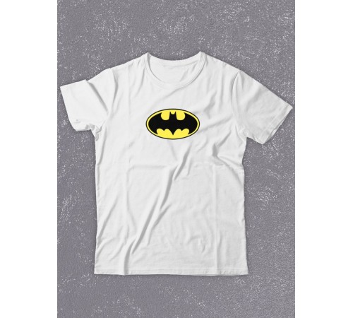 Футболка оверсайз с принтом с приколом Sharp&Shop Белая футболка оверсайз с принтом Бэтмен Batman бетмен