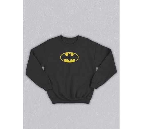 Свитшот оверсайз с принтом с приколом Sharp&Shop Черный свитшот оверсайз принт Бэтмен Batman бетмен унисекс