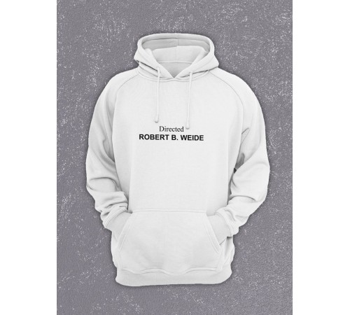 Толстовки оверсайз с принтом с приколом Sharp&Shop Худи белое оверсайз мем Directed by Robert B. Weide унисекс