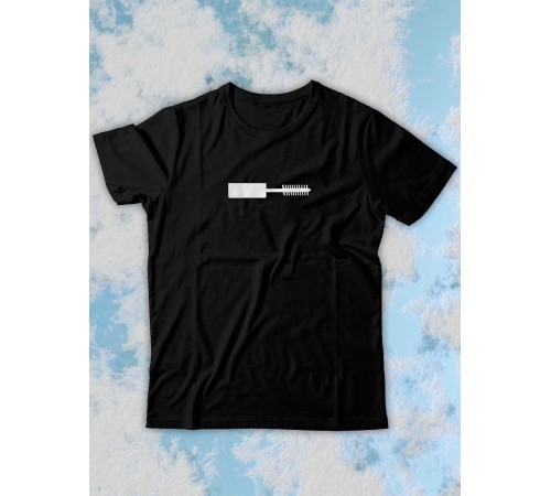 Парные футболки Sharp&Shop Парные футболки черная с принтом тушь кисточка туши женская