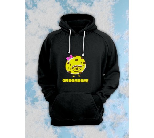 Парные толстовки, худи Sharp&Shop Парные худи белое с принтом печенькой омномном omnomnom