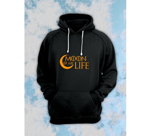 Парные толстовки, худи Sharp&Shop Парные худи мужское черное с принтом Moon of my life для пар