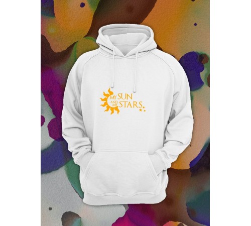 Парные толстовки, худи Sharp&Shop Парные худи женское черное с принтом My sun and my stars