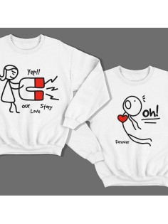 Парные свитшоты для влюбленных "Our love story" ("История нашей любви")