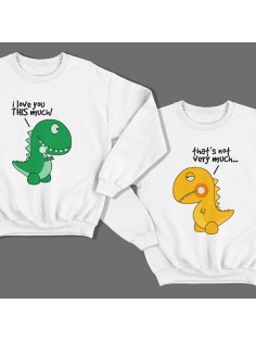 Парные свитшоты для влюбленных "I love you This much" ("Я люблю тебя ВОТ так")