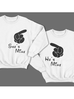 Парные свитшоты для влюбленных "She's mine (Она моя)"