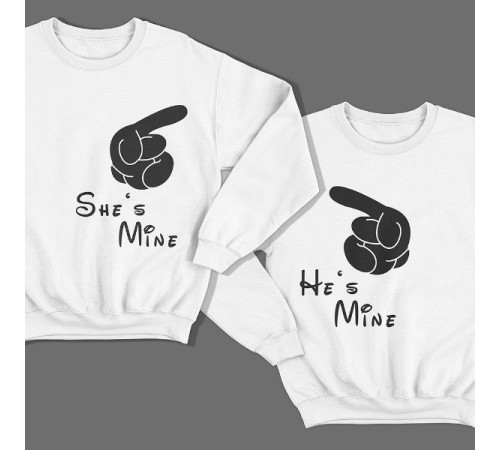 Парные свитшоты для влюбленных "She's mine (Она моя)"