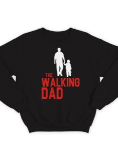 Свитшот в подарок для папы с надписью "The walking dad" ("Ходячий отец")