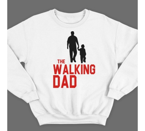 Свитшот в подарок для папы с надписью "The walking dad" ("Ходячий отец")