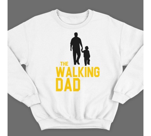 Свитшот в подарок для папы с надписью "The walking dad" ("Ходячий отец")