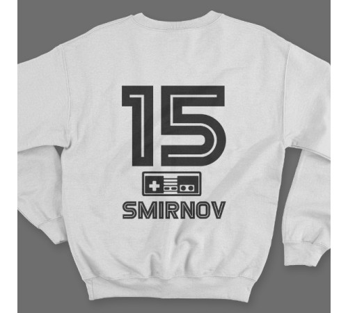 Именной свитшот с шрифтом из игр Nintendo #8