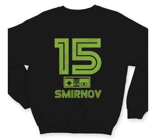 Именной свитшот с шрифтом из игр Nintendo #8