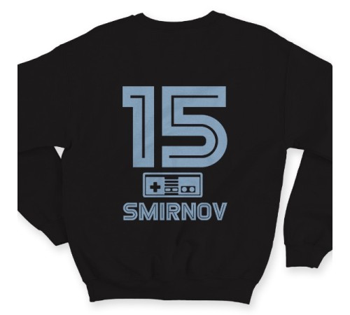 Именной свитшот с шрифтом из игр Nintendo #8