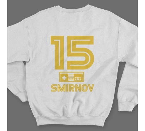 Именной свитшот с шрифтом из игр Nintendo #8