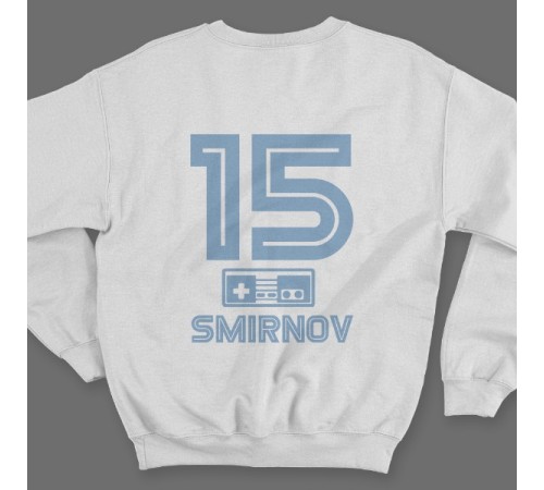 Именной свитшот с шрифтом из игр Nintendo #8