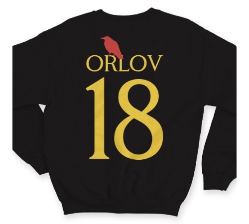 Именной свитшот с готическим шрифтом и вороном  #20