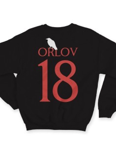 Именной свитшот с готическим шрифтом и вороном  #20