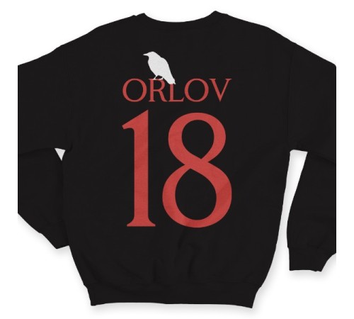 Именной свитшот с готическим шрифтом и вороном  #20