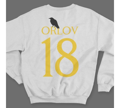 Именной свитшот с готическим шрифтом и вороном  #20